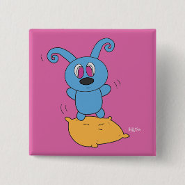 枕ジャンプのRollyの正方形ボタン 缶バッジ