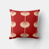 枕デザインミッドセンチュリーレッド クッション (裏面)