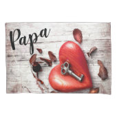 枕パーソナライズされたケースカントリーウッド鍵へ私のH 枕カバー (正面左)