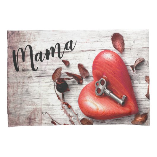 枕パーソナライズされたケースカントリーウッド鍵へ私のH 枕カバー (正面右)