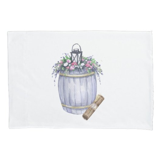 枕パーソナライズされたケース夏国結婚式R 枕カバー (正面左)