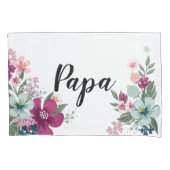 枕パーソナライズされたケース熱帯花Whit 枕カバー (正面左)