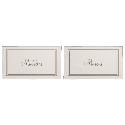 枕パーソナライズされた柱 枕カバー (正面-セット)