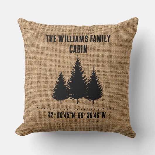 枕パーソナライズされた車木 クッション (正面)