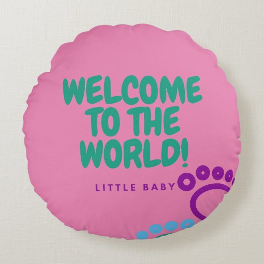 枕ベビー装飾 ラウンドクッション (正面)
