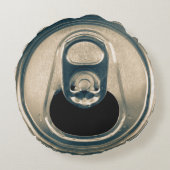 枕ポップ・アートのの周りにトップソーダビール缶 ラウンドクッション (裏面)