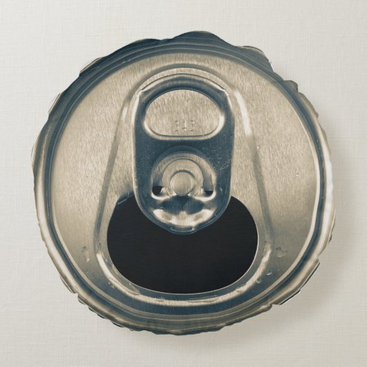 枕ポップ・アートのの周りにトップソーダビール缶 ラウンドクッション (裏面)