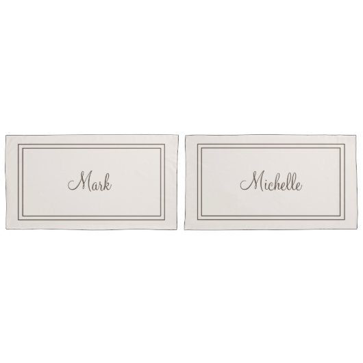 枕モノグラムの箱 枕カバー (正面-セット)