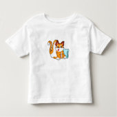 枕付きタイガー猫 トドラーTシャツ (正面)