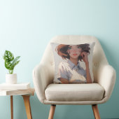 枕図解入りの、写真付きの クッション (椅子)