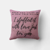 枕恋しく思を抱きしめて クッション (裏面)