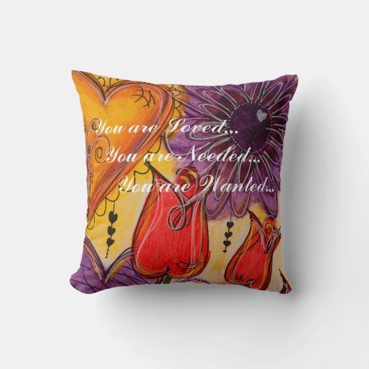 枕愛されましたり、必要とされた及び望まれた クッション (正面)