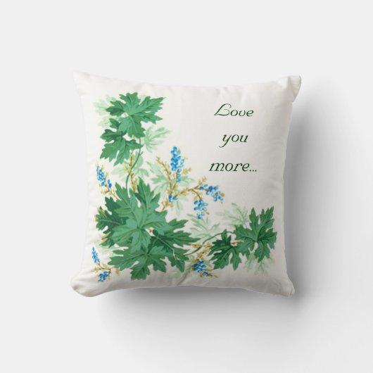 …枕投球常にもっと愛して下さい クッション (正面)