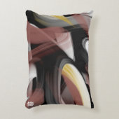 枕抽象芸術トレンドインテリアデコーブラックパウダー アクセントクッション (正面(垂直))