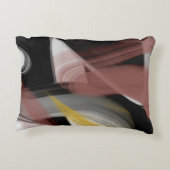 枕抽象芸術トレンドインテリアデコーブラックパウダー アクセントクッション (裏面)