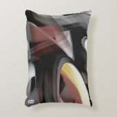 枕抽象芸術トレンドインテリアデコーブラックパウダー アクセントクッション (正面(垂直))