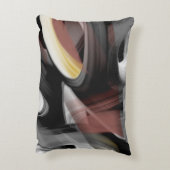 枕抽象芸術トレンドインテリアデコーブラックパウダー アクセントクッション (裏面(縦))