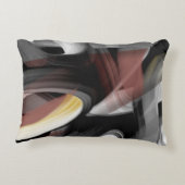 枕抽象芸術トレンドインテリアデコーブラックパウダー アクセントクッション (裏面)