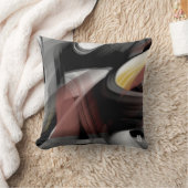 枕抽象芸術トレンドインテリアデコーブラックパウダー クッション (ブランケット)