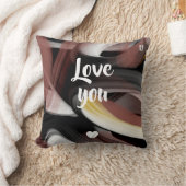 枕抽象芸術トレンドインテリアデコーブラックパウダー クッション (ブランケット)