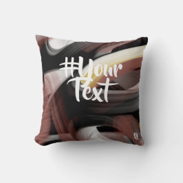 枕抽象芸術トレンドインテリアデコーブラックパウダー クッション