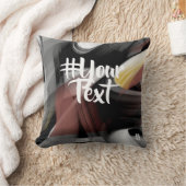 枕抽象芸術トレンドインテリアデコーブラックパウダー クッション (ブランケット)