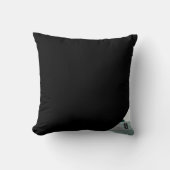 枕抽象芸術トレンドインテリアデコールブラックグリーン クッション (正面)