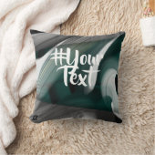 枕抽象芸術トレンドインテリアデコールブラックグリーン クッション (ブランケット)