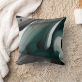 枕抽象芸術トレンドインテリアデコールブラックグリーン クッション (ブランケット)