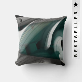枕抽象芸術トレンドインテリアデコールブラックグリーン クッション
