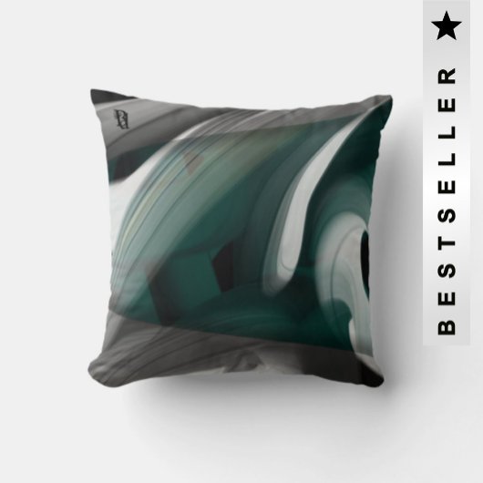 枕抽象芸術トレンドインテリアデコールブラックグリーン クッション