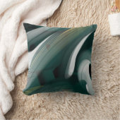 枕抽象芸術トレンドインテリアデコールブラックグリーン クッション (ブランケット)