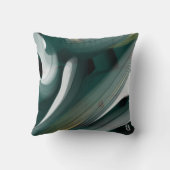 枕抽象芸術トレンドインテリアデコールブラックグリーン クッション (裏面)