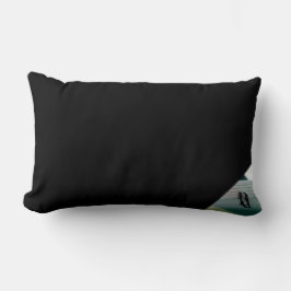 枕抽象芸術トレンドインテリアデコールブラックグリーン ランバークッション
