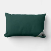枕抽象芸術トレンドインテリアデコールブラックグリーン ランバークッション (正面)