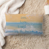 枕生きている、愛して下さい、笑わせて下さいビーチによって……. ランバークッション (ブランケット)