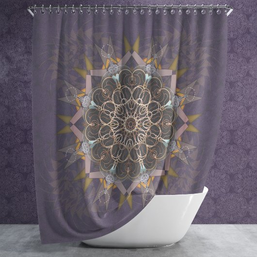 枕糸タイイン紫斑屈折 シャワーカーテン