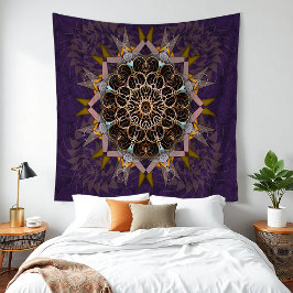 枕糸タイイン紫斑屈折 タペストリー