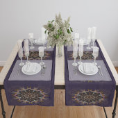 枕糸タイイン紫斑屈折 ミディアムテーブルランナー