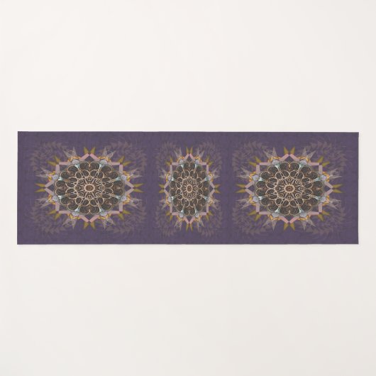 枕糸タイイン紫斑屈折 ヨガマット (正面(横))