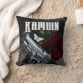 枕置パーソナライズされたきアデラインのザードメドウズ クッション (ブランケット)