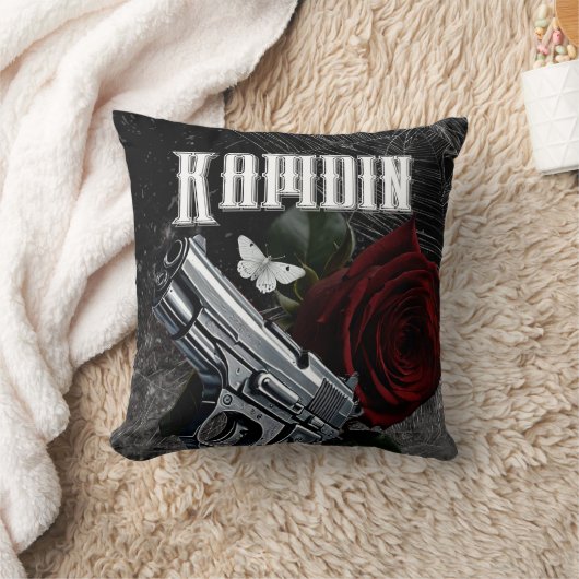 枕置パーソナライズされたきアデラインのザードメドウズ クッション (ブランケット)