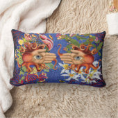 枕花のファンタジーのタコ ランバークッション (ブランケット)