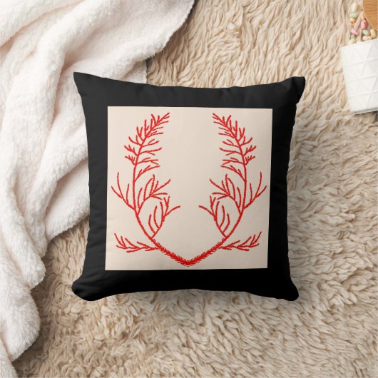 枕葉の上の杉の木 クッション (ブランケット)