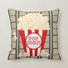 枕赤い映画館のポップコーンおよびフィルム クッション