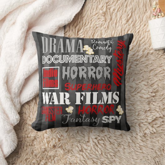 枕赤い映画館の映画館映画ジャンルのチケット クッション (ブランケット)