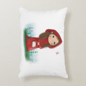 枕赤なぞみフード アクセントクッション (正面(垂直))