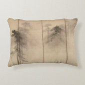 枕長谷川等伯松16日本の木 アクセントクッション (正面)