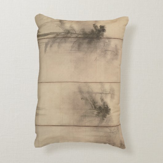 枕長谷川等伯松16日本の木 アクセントクッション (裏面(縦))