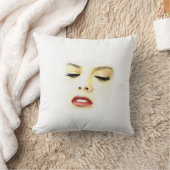 枕顔-アナ クッション (ブランケット)